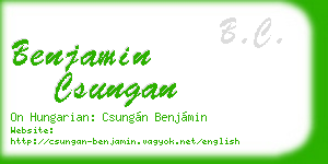 benjamin csungan business card