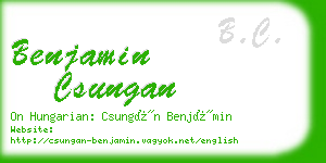 benjamin csungan business card